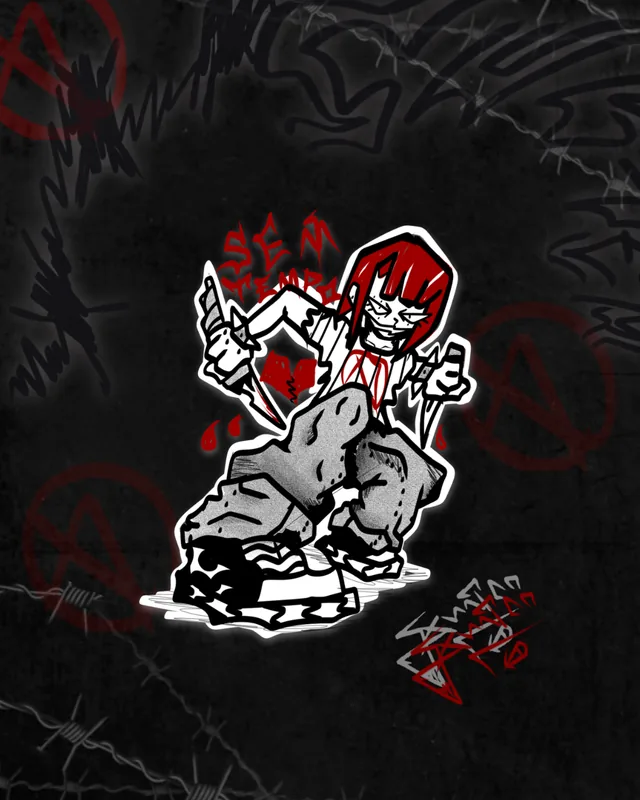 Desenho disponível: Punk caída