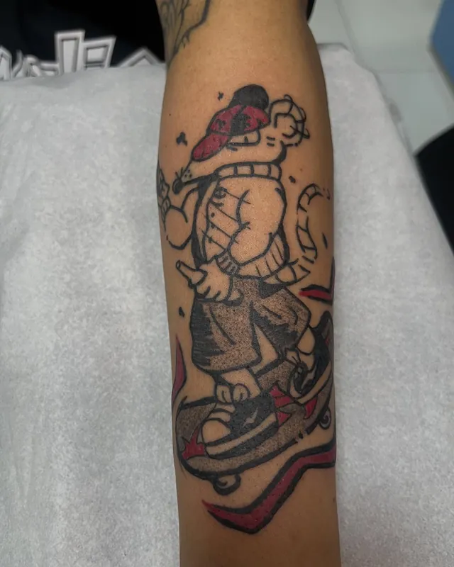 Tatuagem skatista, antebraço