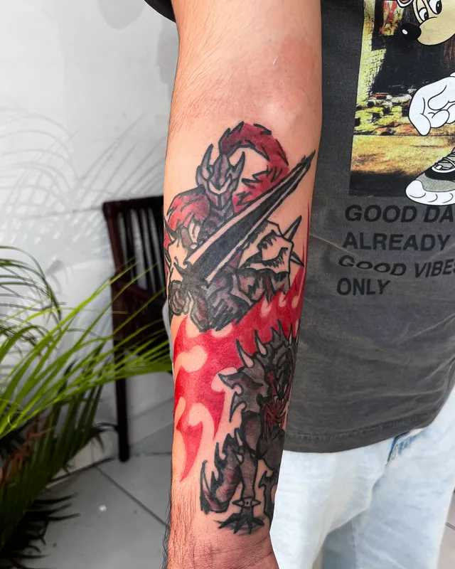 Tatuagem igriss berusss punk, antebraço