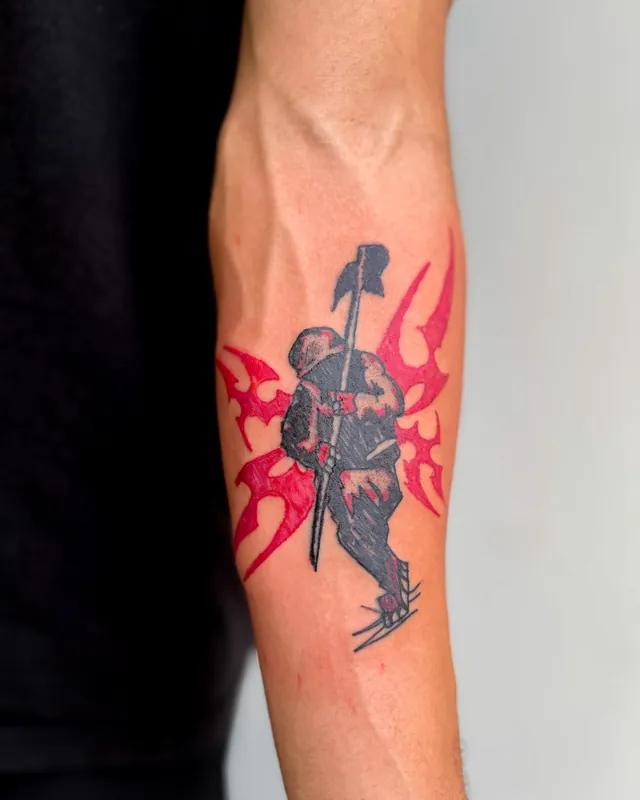 Tatuagem link park, antebraço